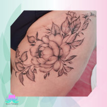 Flowers Shading 3rl. Un proyecto de Diseño de tatuajes de Tatiana Brito - 30.11.2021