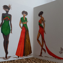 Meu projeto do curso: Ilustração de croqui de moda. Un progetto di Illustrazione, Moda, Bozzetti, Fashion design e Disegno digitale di Wós Rodrigues - 28.11.2021