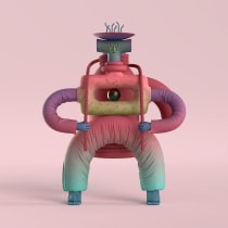 My project for Laurie Rowan's Domestika course. 3D, Animation, Character Design, 3D Modeling, 3D Character Design, and 3D Design project by tristan.chesselet - 12.05.2021