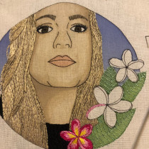 Meu projeto do curso: Criação de retratos bordados com aquarela. Pintura, Pintura em aquarela, Bordado e Ilustração têxtil projeto de Leila Cardozo - 08.12.2021