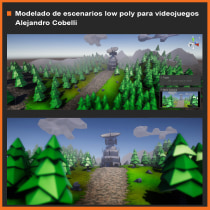 Mi Proyecto del curso: Modelado de escenarios low poly para videojuegos. Un proyecto de 3D y Modelado 3D de Alejandro Cobelli Castillo - 08.12.2021