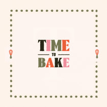 Baking Time Sticker. Motion Graphics, Animação, Tipografia, Animação 3D, e Tipografia cinética projeto de Karen Lara - 26.12.2021