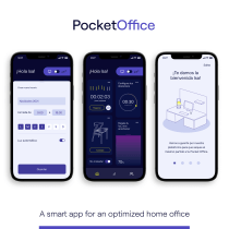 Pocket Office - A smart app for an optimized home office. UX / UI, Mobile Design, Design de apps , e Design de produto digital projeto de Isabel Crespo - 28.12.2021