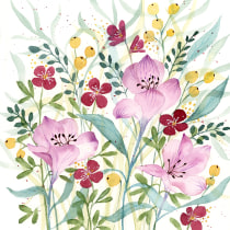 My project in Floral Arrangement Illustration in Watercolor course. Traditional illustration, Fine Arts, Watercolor Painting, Botanical Illustration, and Naturalistic Illustration project by alto1mezzo - 12.30.2021