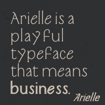 Arielle - playful serif typeface. Un proyecto de Ilustración tradicional, Diseño de títulos de crédito, Diseño gráfico, Tipografía y Diseño tipográfico de Sam Stein - 30.12.2021