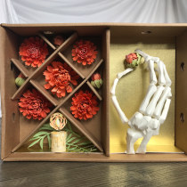 Dia de Muertos diorama made for Paper Sculpture for Set Design. Design, Illustration, Installations, Arts, Crafts, Sculpture, Set Design, Paper Craft, Product Photograph, and DIY project by ksantaanafarmer - 12.29.2021