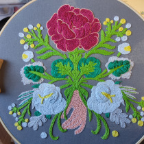Mi Proyecto del curso: Técnica de bordado con paso atrás. A Embroider, Textile illustration, and Textile Design project by Laura - 01.04.2022