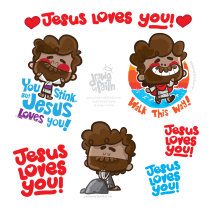 My project in Kawaii Illustration: Jesus Loves You. Traditional illustration, Character Design, and Manga project by Drew Pocza - 01.06.2022