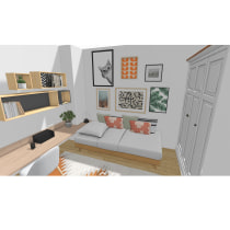 Mi Proyecto del curso: Decoración de dormitorio para adolescente. Un proyecto de Diseño de interiores, Decoración de interiores, Interiorismo y Diseño de espacios de Libe Aguirre - 11.01.2022