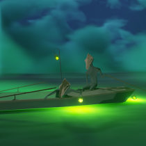 River Styx Dogling -Low Poly Model with Toon Shading. Un projet de 3D, Conception de personnages, Modélisation 3D, Jeux vidéo, Conception de personnages 3D , et Conception de jeux vidéo de Connor - 23.01.2022