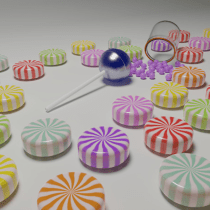 Lollipop and Candys. Un proyecto de 3D, Animación 3D y Diseño 3D de Fer Hildt - 08.02.2022