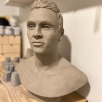 My project for course: Clay Portrait: Model a Full-Scale Face. Un proyecto de Bellas Artes y Escultura de jerome_laurendeau - 10.03.2022