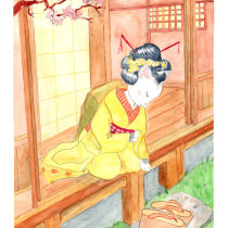 My project for course: Watercolor Illustration with Japanese Influence. Un proyecto de Ilustración, Dibujo y Pintura a la acuarela de annabelee80 - 20.03.2022