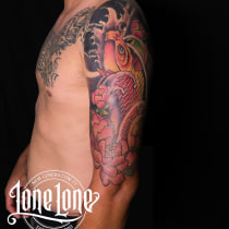 My project for course: Artistic Tattoos in Full Color. Un progetto di Illustrazione tradizionale, Disegno, Illustrazione digitale, Design di tatuaggi e Disegno digitale di Lone Lone - 05.04.2022
