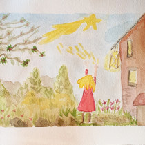 la coda della cometa. Un proyecto de Ilustración, Dibujo y Pintura a la acuarela de Alessandra Bertolotti - 08.04.2022