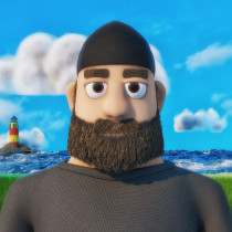 The old sailor Fokke and his new job as a lighthouse keeper.. 3D, 3D Modeling, and 3D Character Design project by nik.kliem - 04.13.2022