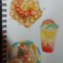 My project for course:  Flavorful Food Illustration with Watercolor. Traditional illustration, Fine Arts, Painting, and Watercolor Painting project by Ngoc Quynh Nhu Nguyen - 04.02.2022