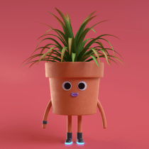 Plant Pot . Un projet de 3D, Modélisation 3D , et Conception de personnages 3D de Fernando Mejia Mahecha - 13.04.2022
