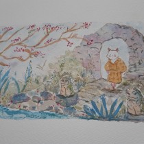 Mon projet du cours : Illustration à l’aquarelle dans le style japonais. Traditional illustration, Drawing, and Watercolor Painting project by Eve Rodolfi - 04.20.2022