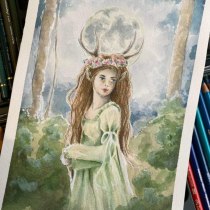 My project for course: Fairy-Tale Illustration with Watercolors. Traditional illustration, Painting, Drawing, Digital Illustration, and Watercolor Painting project by a.grygier.glebocka - 04.22.2022