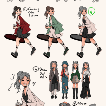 My project for course: Drawing Appealing Characters with Personality. Character Design, Sketching, Drawing, Stor, telling, Stor, board, Artistic Drawing, and Narrative project by Aiya Takiyeva - 04.26.2022