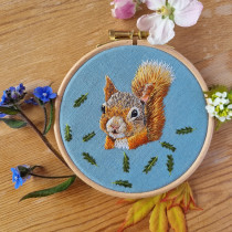 My project for course: Freehand Needle Painting: Embroider the Beauty of Wildlife. Traditional illustration, Embroider, Textile Illustration, and Textile Design project by Anne Rushworth - 04.29.2022