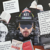 I read banned books: Fahrenheit 451 (My project for course: Effective Data Visualization: Transform Information into Art). Graphic Design, Information Architecture, Information Design, Interactive Design & Infographics project by Sarah Buchmann - 05.12.2022