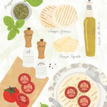 Arepa Napolitana. Illustration, Infographics, Vector Illustration, Drawing, Digital Illustration, Digital Painting, Sketchbook, Ink Illustration, and Naturalistic Illustration project by zaipabon - 05.16.2022