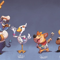The chefs lineup!. Illustration, Animation, Character Design, Video Games, and Game Design project by Michel Verdu - 05.16.2022
