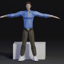 Mi proyecto del curso: Modelado Low Poly persona. Un projet de 3D, Modélisation 3D, Jeux vidéo, Conception de personnages 3D , et Conception de jeux vidéo de Jeremias Reynoso - 16.05.2022