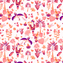 My project for course: Digital Pattern Illustration Inspired by Flora and Fauna. Un proyecto de Ilustración tradicional, Pattern Design, Dibujo, Ilustración digital e Ilustración botánica de Laura Lapeby - 07.06.2022