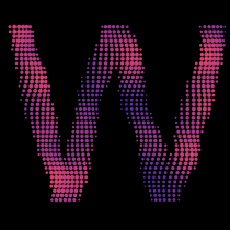 Swinging psychedelic letter shapes. Motion Graphics, Multimídia, JavaScript, e Desenvolvimento de produto digital projeto de mangoed - 16.06.2022