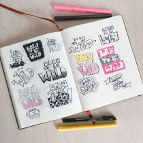 Mein Kursprojekt: Handlettering-Skizzenbuch: Befreie deine Kreativität. Un proyecto de Bocetado, Creatividad, Dibujo, H, lettering y Sketchbook de Franziska - 28.06.2022