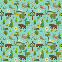 My project «Forêt boréale» for course: Digital Pattern Illustration Inspired by Flora and Fauna. Illustration, Pattern Design, Drawing, Digital Illustration, and Botanical Illustration project by France Mars - 07.03.2022