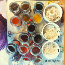 My project for course: Textile Dyeing with Natural Pigments. Un proyecto de Artesanía, Moda, Diseño de moda, DIY, Teñido Textil y Diseño textil de couroyarte - 13.07.2022