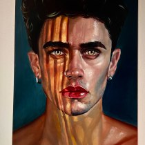 Mi proyecto del curso: Retrato realista al óleo: detalles y expresión. Un proyecto de Bellas Artes, Pintura, Ilustración de retrato y Pintura al óleo de Armando Gonzalez - 17.07.2022