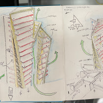 My project for course: Architectural Drawing: From Imagination to Conceptualization , high-rise commercial tower.. Architecture, Sketching, Drawing, and Architectural Illustration project by ali mosaab - 07.14.2022
