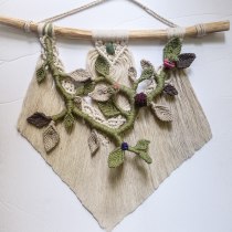 Mi proyecto del curso: Macramé en 3D: crea tapices botánicos . Un proyecto de Artesanía, Interiorismo, Tejido, Macramé y Diseño textil de ALBA TERAN PATARROYO - 29.07.2022