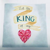 Mi proyecto “Let the King of my heart” by John Mark McMillan. Calligraph, Watercolor Painting, Brush Painting, Calligraph, St, and les project by Kimy H Banda - 08.02.2022