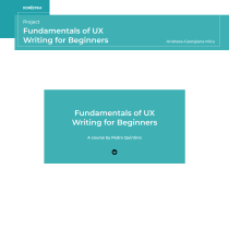 My project for course: Fundamentals of UX Writing for Beginners. Un proyecto de UX / UI, Diseño de la información, Cop, writing y Diseño de apps de Andreea Micu - 25.07.2022