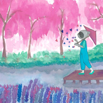 Mi proyecto del curso: Ilustración en acuarela con influencia japonesa. Illustration, Drawing, and Watercolor Painting project by Natalia Espejel - 08.12.2022
