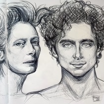 Mi proyecto del curso: Sketchbook de retrato: explora el rostro humano. Un progetto di Bozzetti, Disegno, Disegno di ritratti, Disegno artistico e Sketchbook di Mónica Burgos Llaguno - 09.09.2022