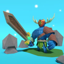 Ancient Warrior. Un projet de 3D, Modélisation 3D, Jeux vidéo, Conception de personnages 3D , et Conception de jeux vidéo de drummerblack - 12.09.2022