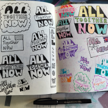 Il mio progetto del corso: Hand lettering su sketchbook: come sbloccare la creatività. Un proyecto de Bocetado, Creatividad, Dibujo, H, lettering y Sketchbook de Cristina Salmasi - 16.09.2022
