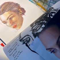My project for course: Watercolor Portrait Sketchbook. Painting, Watercolor Painting, Portrait Illustration, Portrait Drawing, and Sketchbook project by b_s - 09.20.2022