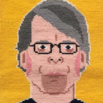 Stephen King: Cross-Stitch Portrait Creation. Ilustração de retrato, Bordado, Ilustração têxtil, Decoração de interiores, e Design têxtil projeto de mrsdiannecolman - 24.09.2022