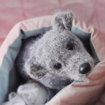 My project for course: Knitting Realistic Stuffed Animals: Make a Puppy from Yarn. Un proyecto de Moda, Tejido, DIY, Tejido de punto y Diseño textil de Claire Garland - 05.10.2022