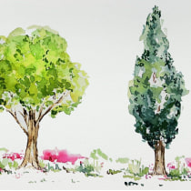 My project for course: Botanical Watercolor Sketchbook. Ilustração, Pintura em aquarela, Ilustração botânica, e Sketchbook projeto de Elena Oguchi - 08.10.2022