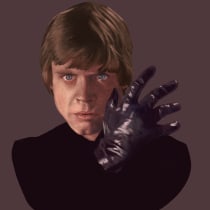 Luke Skywalker digital painting. Illustration, Fine Arts, Drawing, Digital Illustration, Portrait Illustration, and Portrait Drawing project by Adam Vanover - 10.20.2022
