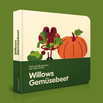 Willows Gemüsebeet (Willows Vegetable patch). Een project van Redactioneel ontwerp, Vectorillustratie, Digitale illustratie, Kinderillustratie y Verhaallijn van nicokrohn - 25.10.2022